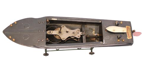 Vedette Rapide LE RACER En Tôle - 23 Cm - Propulsion Air Chaud - Boîte D'origine - Occasion