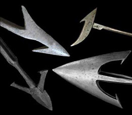 Chasse à la baleine - Harpons - barbillons fixes et articulés<