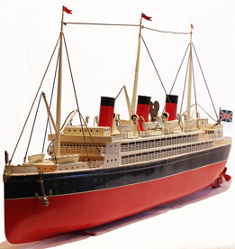 Bing - Paquebot - 85cm - Moteur mécanique à ressort