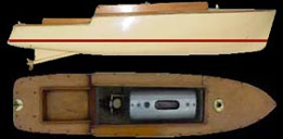 Bateau-jouet à moteur - Canot vedette - Moteur à vapeur