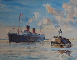 Bernard LACHEVRE - Peintre Officiel de la Marine - Paquebot La Provence