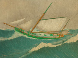 PAJOT Paul Emile (attribué à) Thonier en pêche