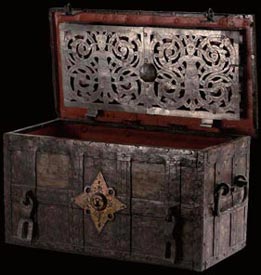 Coffre de fer - Serrure et contre-plaque